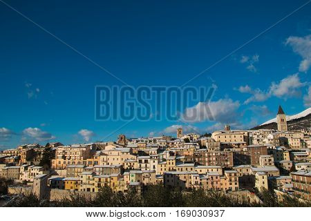 Panoramic view of Gualdo Tadino in Umbria, Italy