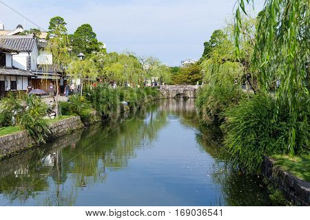 Kurashiki river in Kurashiki city