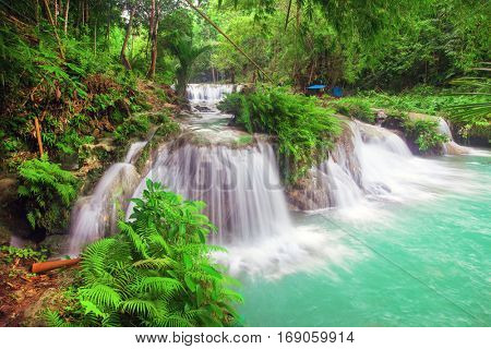 waterfall of island of Siquijor. Philippines