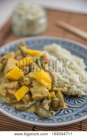 Home made Indian Chicken curry with mango