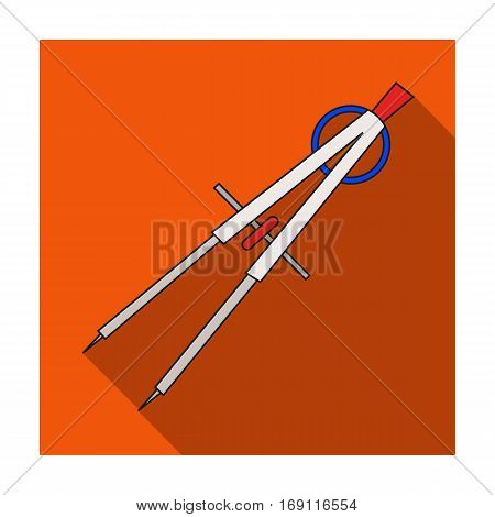 Dividers icon in flat design isolated on white background. Architect symbol stock vector illustration.