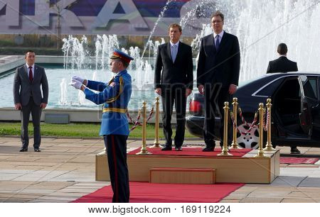 Belgrade, Serbia. October 24Th 2016 - Slovenia Prime Minister Miro Cerar In Official Visit To Serbia