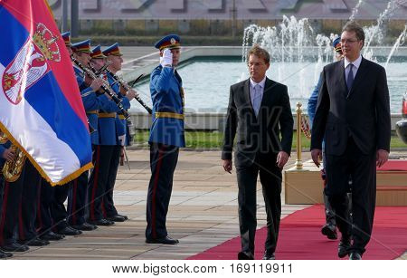 Belgrade, Serbia. October 24Th 2016 - Slovenia Prime Minister Miro Cerar In Official Visit To Serbia