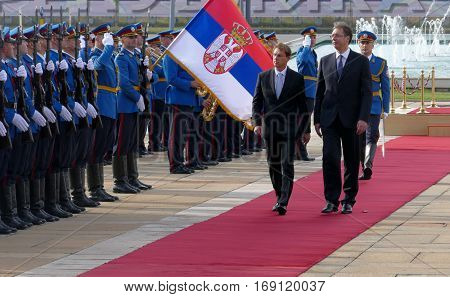 Belgrade, Serbia. October 24Th 2016 - Slovenia Prime Minister Miro Cerar In Official Visit To Serbia