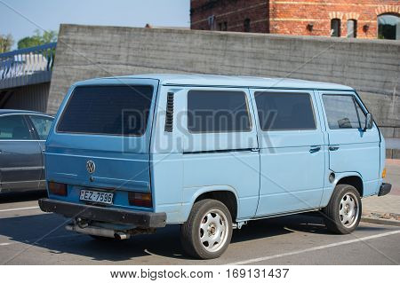 LIEPAJA, LATVIA - SEPTEMBER 10, 2016: VW Transporter T3. The Volkswagen Transporter (T3) is a van produced by the German manufacturer Volkswagen Commercial Vehicles.