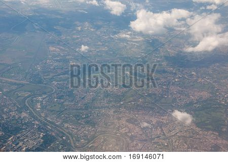 rome, south italy. aerial view. travel background