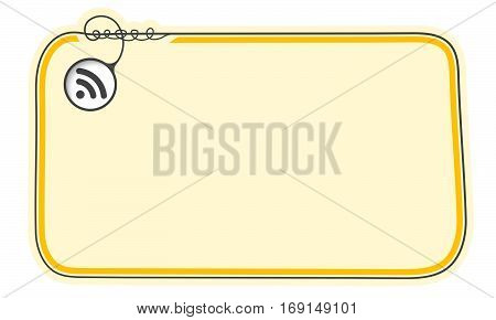 Hand written text frame for fill your text and channel icon