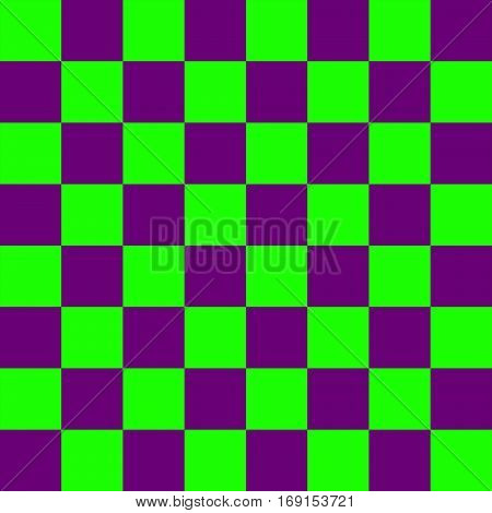 Purple and green Chess board 8 by 8 grid, High resolution background and 3D repeatable texture