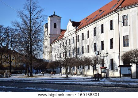 Street in the old town of Skalica,Slovakia