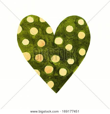 Lovely Cartoon Watercolor love heart valentines pattern. Colorful green heart illustrations isolated on white background. Perfect for valentines holiday. Good for love card valentine day congratulation design.