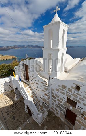 Old traditional church in Chora on Astypalea island.