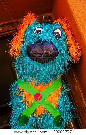 Blue Dog Paper Pinata Decoration Dolores Hidalgo Mexico