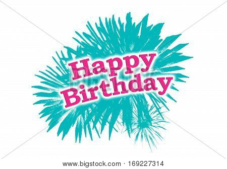 Happy Brithday Typographic Design