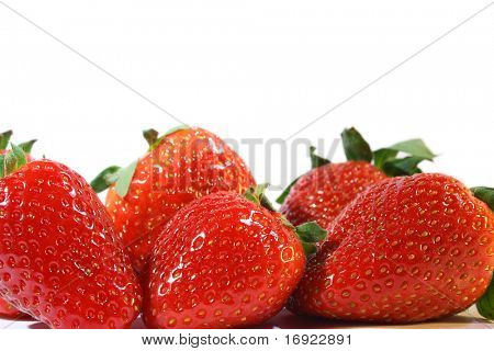 Reife frische Erdbeeren