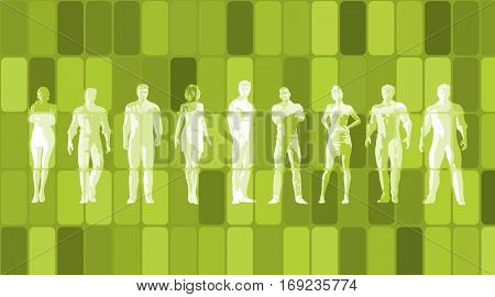 Achieve Business Goals and Targets Together as a Team 3D Illustration Render