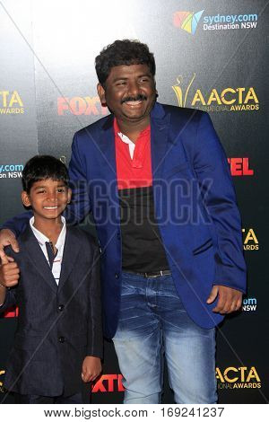 LOS ANGELES - JAN 6:  Sunny Pawar, Dilip Pawar at the 6th AACTA International Awards at 229 Images on January 6, 2017 in Los Angeles, CA