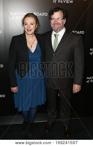 NEW YORK-JAN 4: Director Kenneth Lonergan (R) and J. Smith-Cameron attend the National Board of Review Gala at Cipriani Wall Street in New York on January 4, 2017.