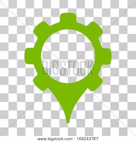 GPS Settings icon. Vector illustration style is flat iconic symbol eco green color transparent background. Designed for web and software interfaces.