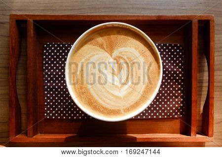 Latte Bowl With Tulip Art