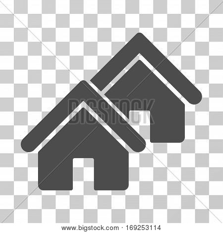 Realty icon. Vector illustration style is flat iconic symbol gray color transparent background. Designed for web and software interfaces.