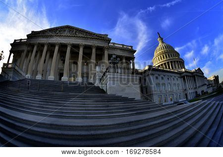 Capitol Building for United States in Washington DC public building