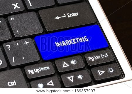Business Concept - Blue Imarketing Button On Slim