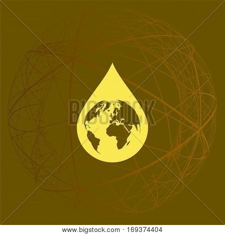 Earth In Water-drop