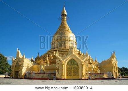 Buddhist temple Maha Wizaya Pagoda. Yangon, Myanmar