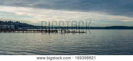 A view of the Olympic Mountains from the Ruston area of Tacoma.