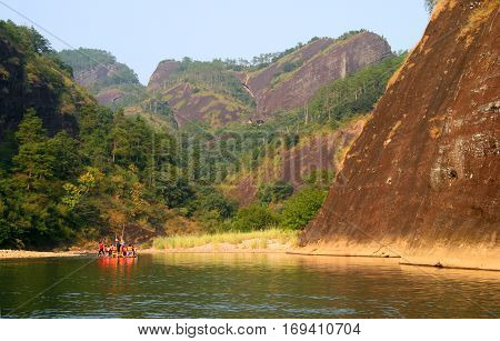 Rafting On The River Of Nine Bends, Wuyishan, China