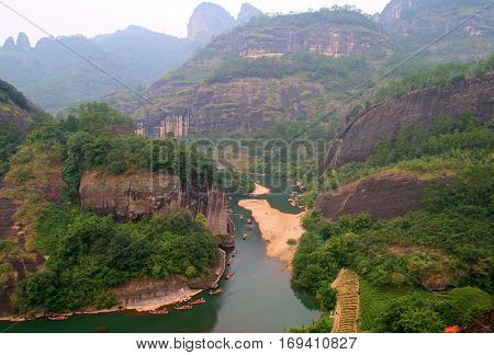 Rafting on the River of Nine Bends Wuyishan China