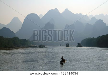 picturesque landscape of Lee river Guangxi province China
