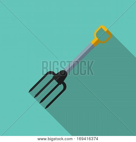 forks colored icon in the shadow, on a green background