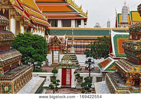 Bangkok Thailand - March 22 2011 The temple of Wat Pho is one of the largest and oldest 1781 A.D temples in Bangkok. It's an important point of interest in Bangkok and very sacred in thai culture
