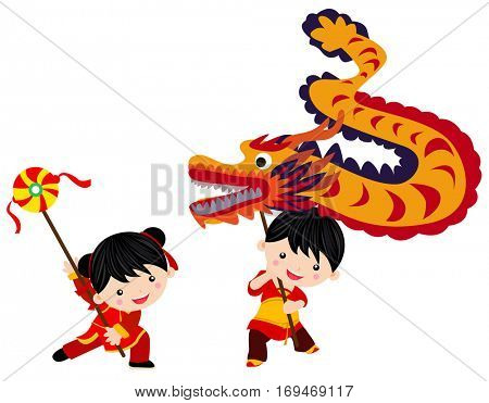 Chinese new year festival/Dragon dance