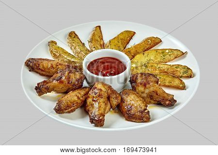 White bread in a basket with sauce