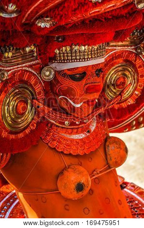 Worship Of Goddess Kali. In Kerala