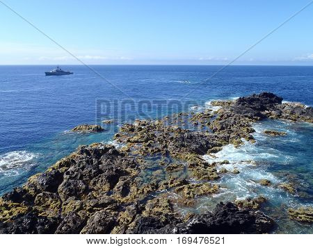 Landscape of the islanders of Formigas, Azores, Portugal