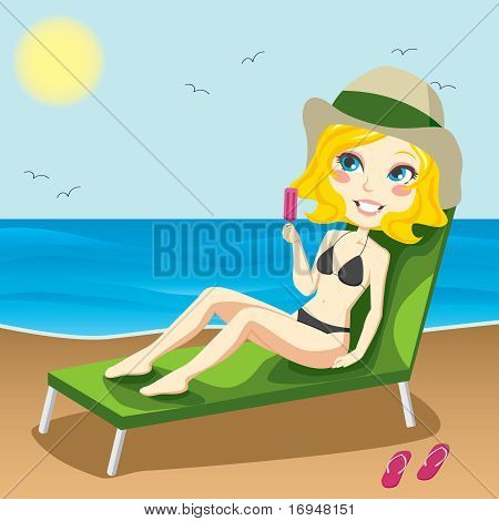 Sunbathing Blond