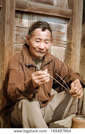 Man In Ziro In Arunachal Pradesh