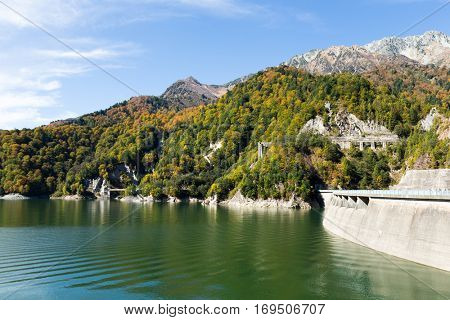 Reservoir of Kurobe dam