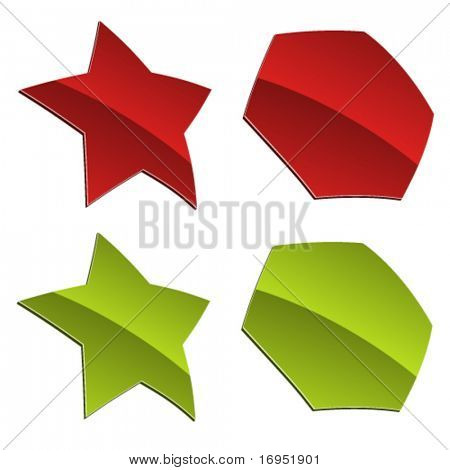 vektori 3d kiiltävä elementtejä