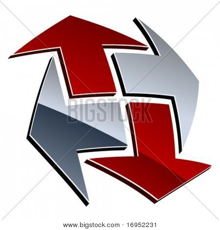 вектор 3d блестящие стрелы