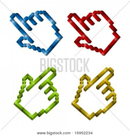 vector 3d gevlekt cursors