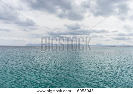 Mediterranean sea on the island of Ibiza in Spain, holiday and summer scene