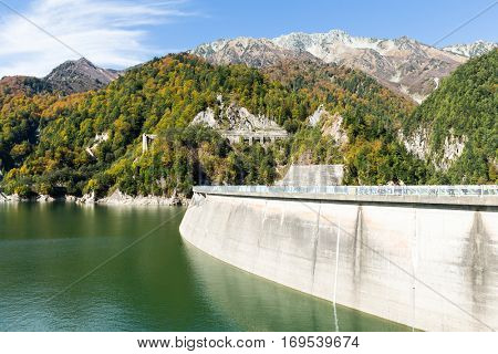 Reservoir of Kurobe dam