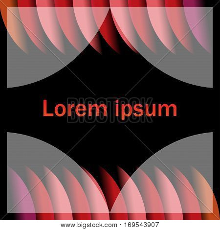 abstract red curve and white blur on black background,vector Illustration EPS10