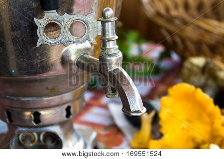 Samovar On A Table