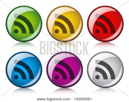 botões de rss do vetor