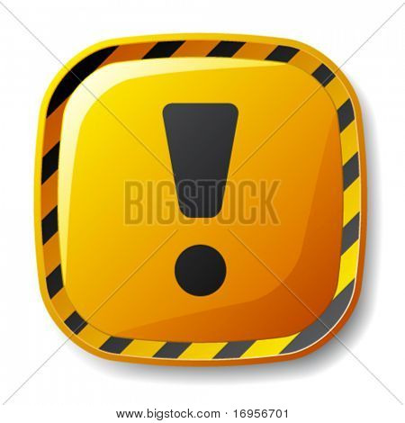vector onder constructie vierkante knop